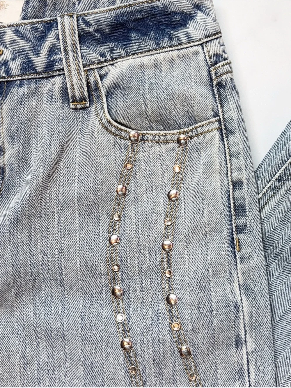 Miss Me Serafina Studded Wide Leg Jeans
